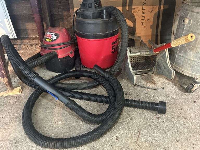 Metal Mop Bucket & Two Shop Vacs