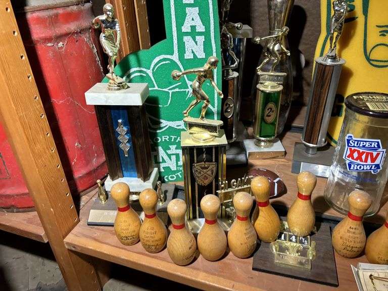 Collection of Bowling Trophies & Related Items
