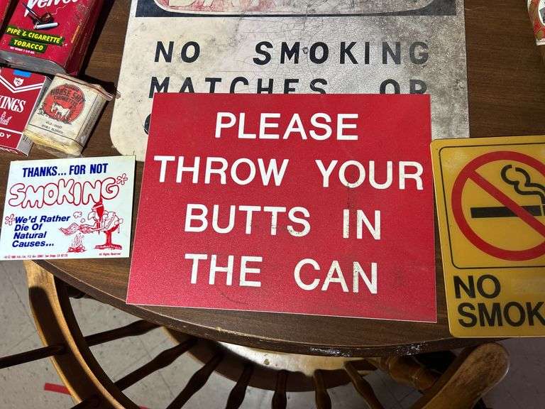 Table Top Full of Smoking & Tobacco Related Items