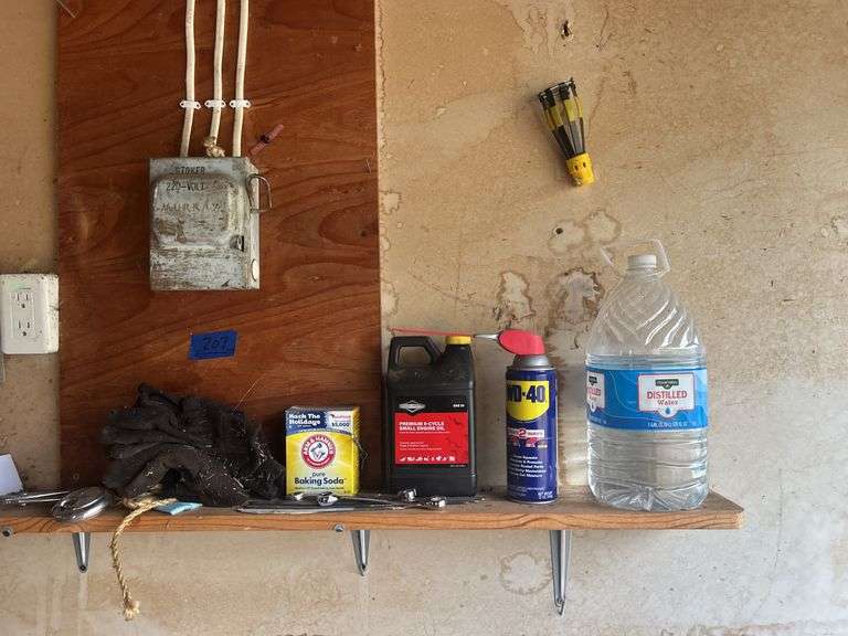 Small Group of Items on the Wall & Shelf