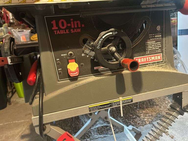 Craftsman 10-In Table Saw on Cart