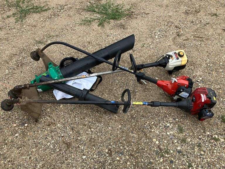 Gas Powered Trimmer Collection & Electric Leaf Blower Vac