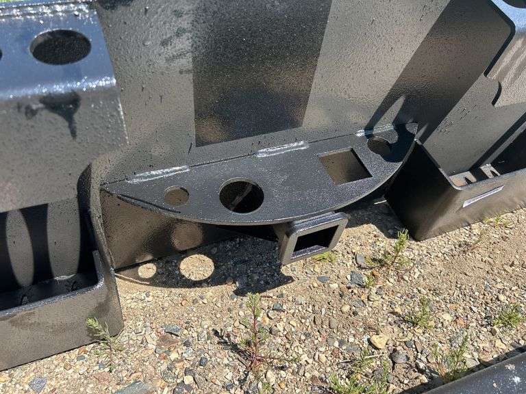 Receiver Hitch Skid Steer Plate with Chain Storage