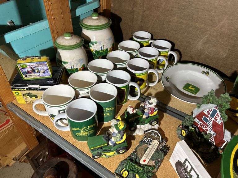 John Deere Canisters, Coffee Cups, Collector Plates, Cookie Jar, Figurines, & More