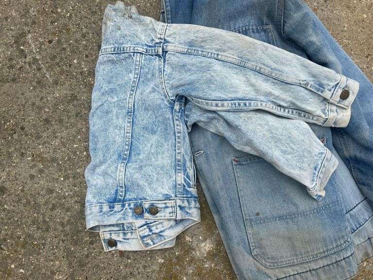 Big Mac Flannel Lined Chore Coat & Youth Size Levi's Jean Jacket