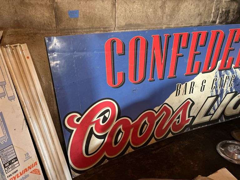 Metal Sign from The Confederate Bar & Cafe Right Here in Sunny McClusky, North Dakota