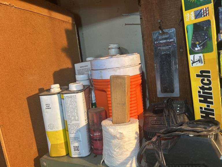 Metal Shelf with Contents