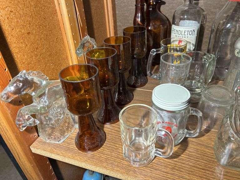 Collection of Bottles, Glasses, & Related Items