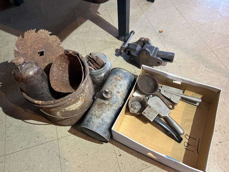 Vice, Tools, Jars, Fishing Weight Molds, & More