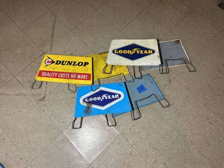 Goodyear & Dunlop Metal Tire Stands