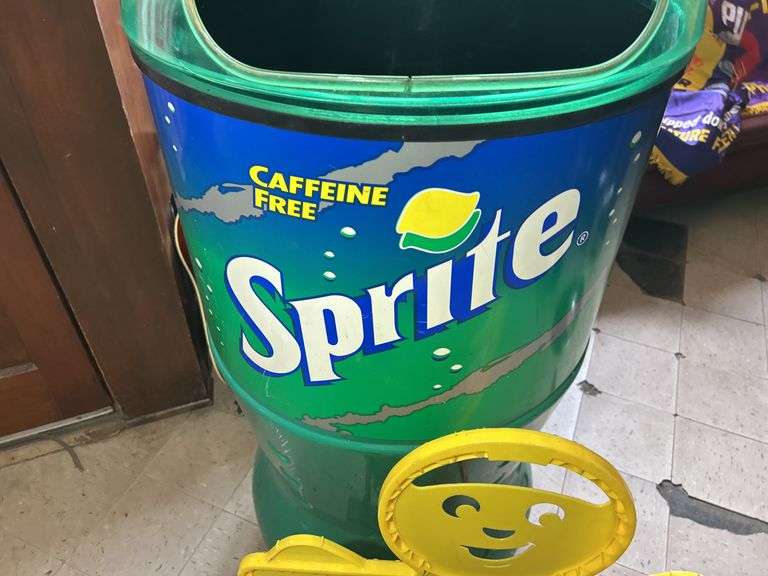 Large Sprite Bottle Cooler & Children at Play Sign