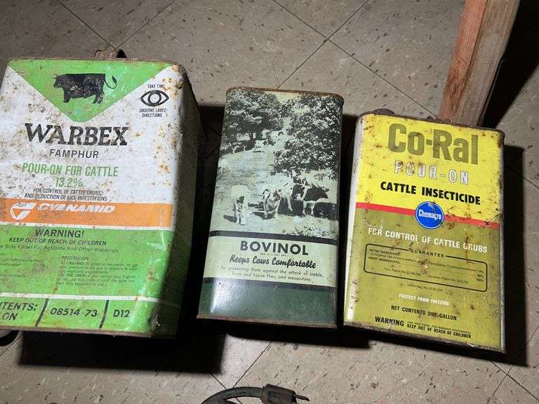 Collection of Oil Cans & Related Plus a "B" Branding Iron & a Bench