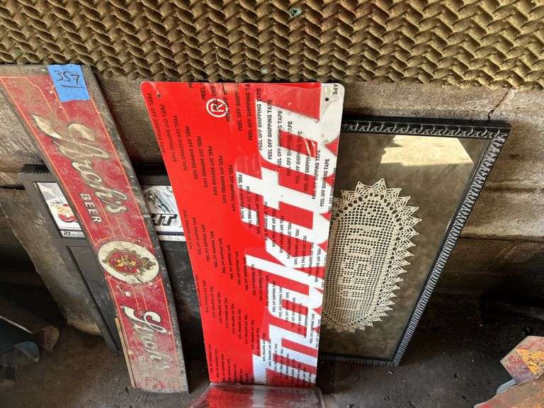 Collection Of Signs, Including A New Embossed Makita Sign