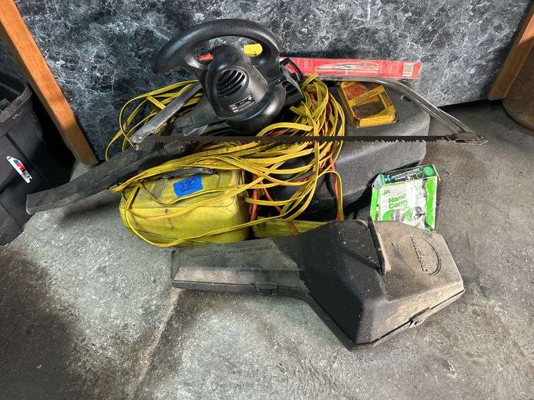 Remington Blower, Several Chainsaws, & Extension Cords