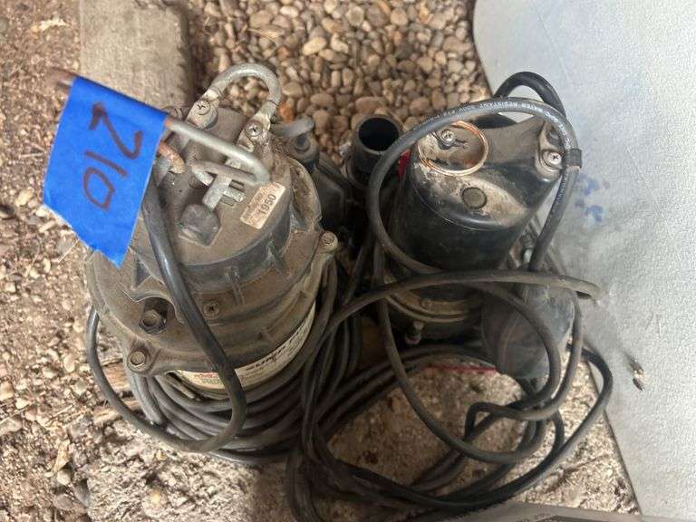 Group of Four Submersible Sump Pumps