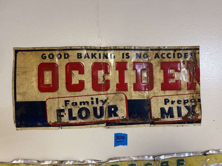 Partial Occident Sign, Hay Knife, & John Deere Panel