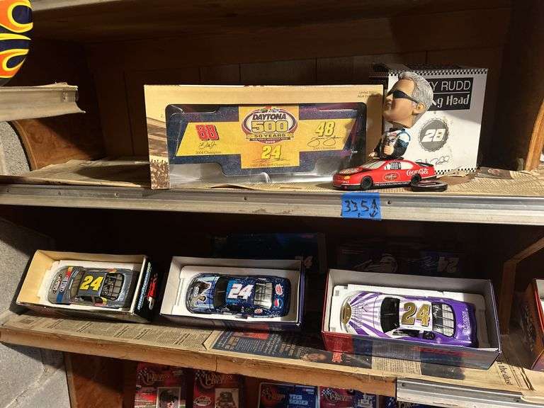 Jeff Gordon Cars, Ricky Rudd Bobbing Head, & Daytona 500 Car Set
