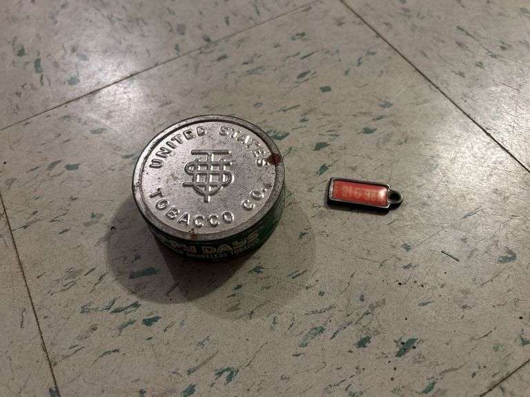 North Dakota Dav Keychain Tag & A Happy Days Tobacco Canister