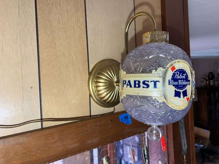 Pabst Blue Ribbon Rotating Sconce Light