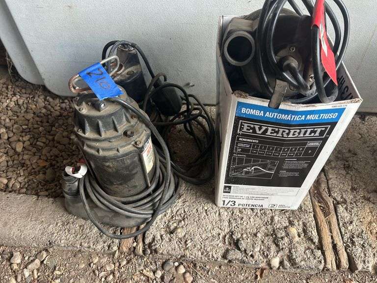 Group of Four Submersible Sump Pumps