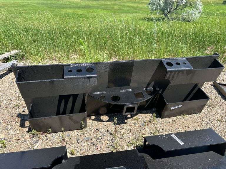 Receiver Hitch Skid Steer Plate with Chain Storage