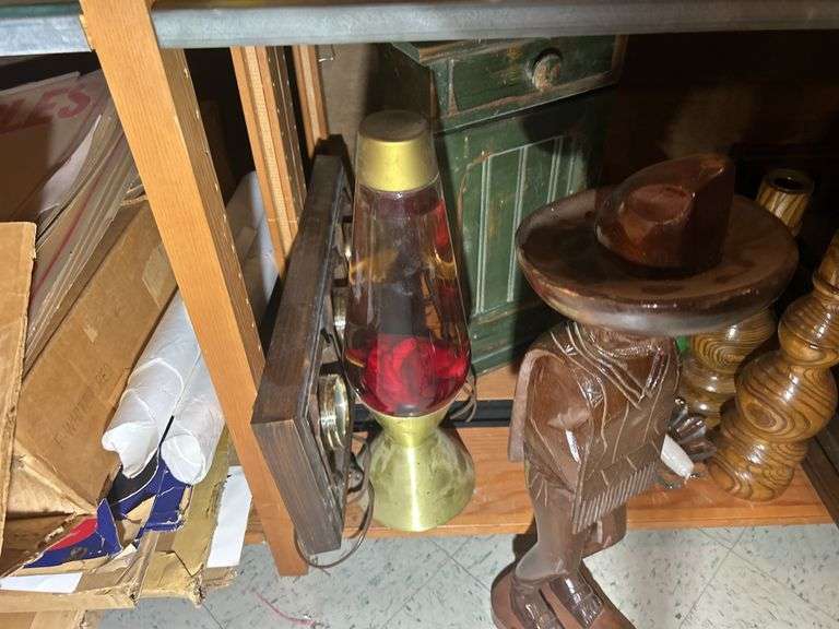 Lava Lamp, Candle Holders, Mexican Statue, & More