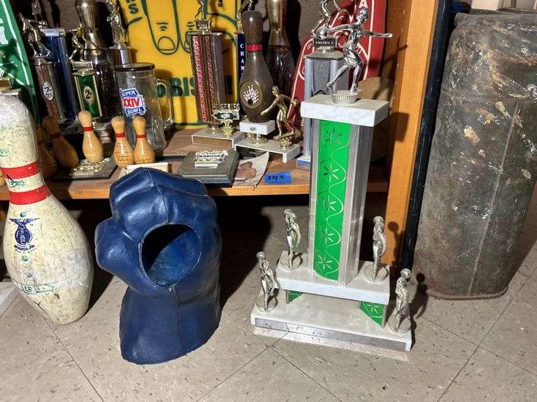 Collection of Bowling Trophies & Related Items