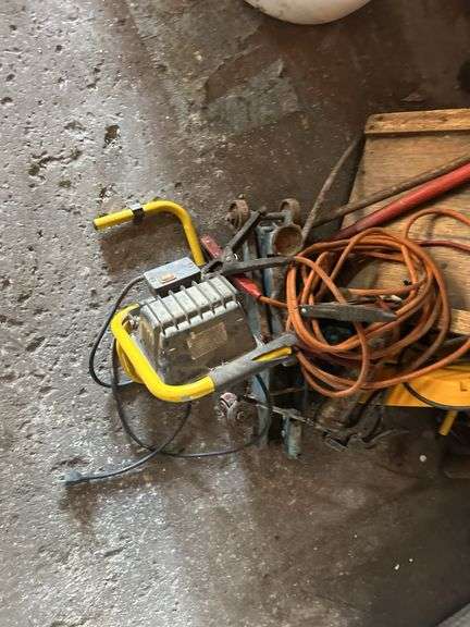 Shop Lights, Big Bertha Burner, Handyman Jack, Floor Jack, Jumper Cables, & Creeper