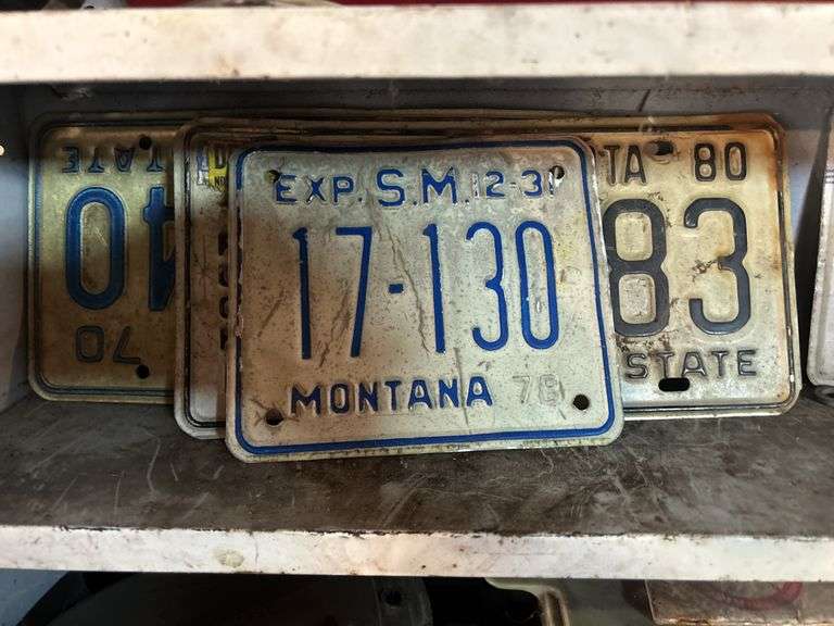 Shelf Of Items - License Plates, Tape Measure, Good Fire Extinguisher, Alternator, & More