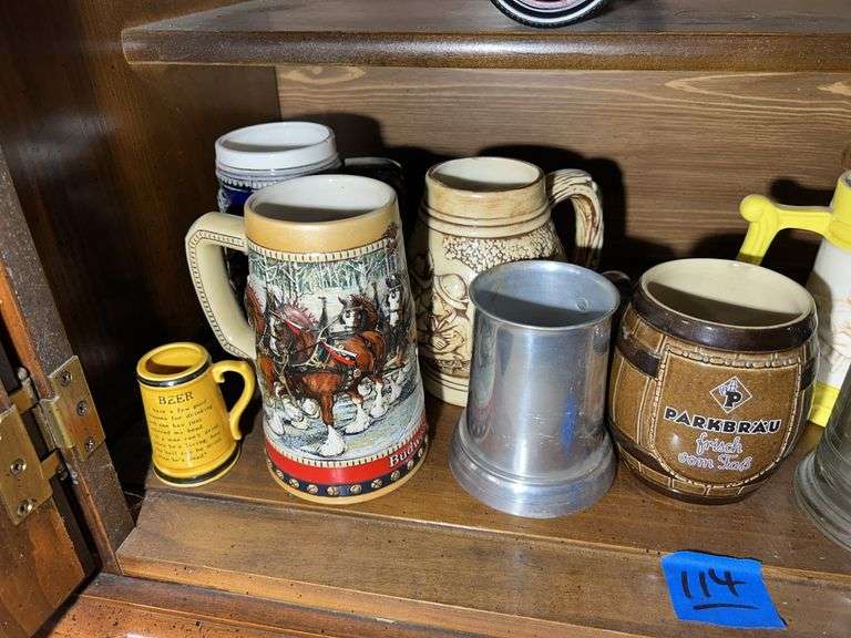 Beer Mug Collection & Car Decanter