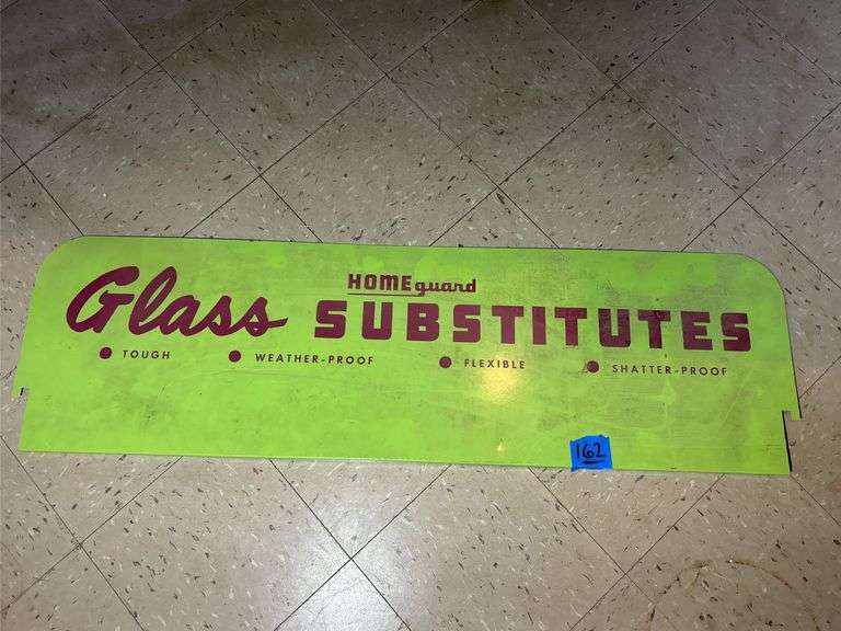 Home Guard Glass Substitutes Sign