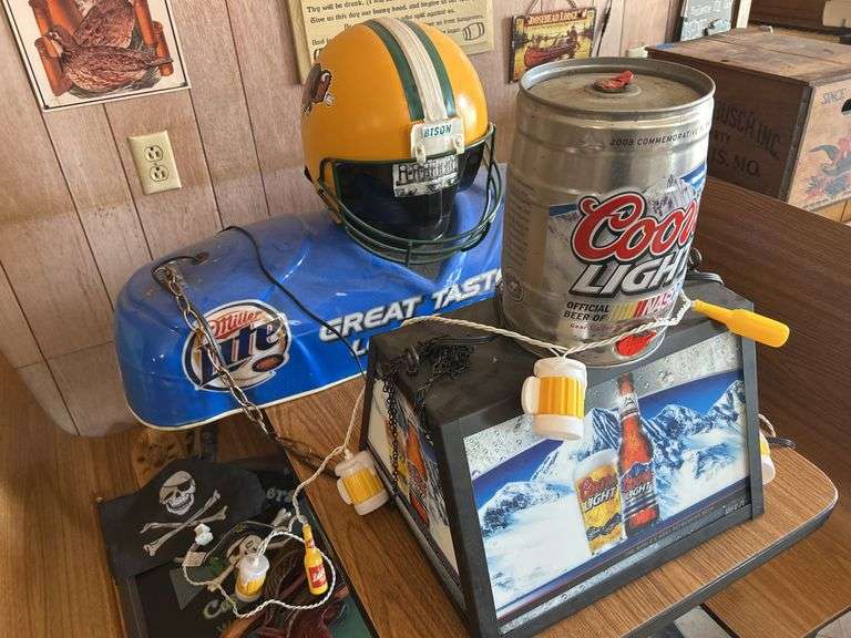 Bar Signs & Lights including NDSU Bison