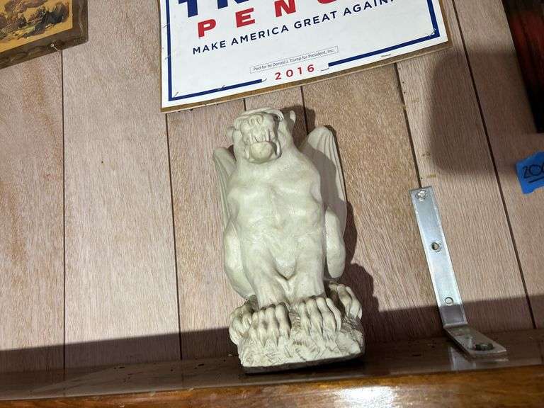 Plastic Gargoyle, Hunting Sign, Plastic Eagle, & More