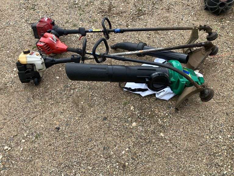 Gas Powered Trimmer Collection & Electric Leaf Blower Vac