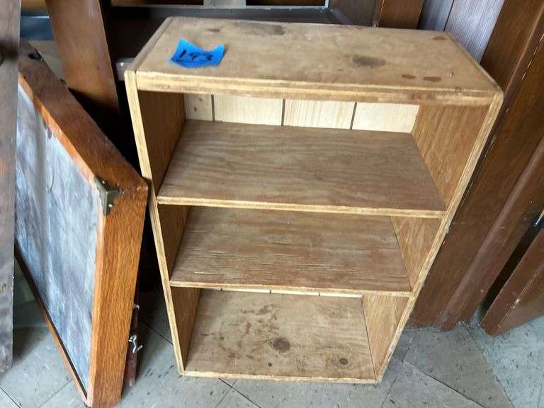 Collection of Wooden Boxes, Cupboard Part, Display Pieces, & Ribbed Glass
