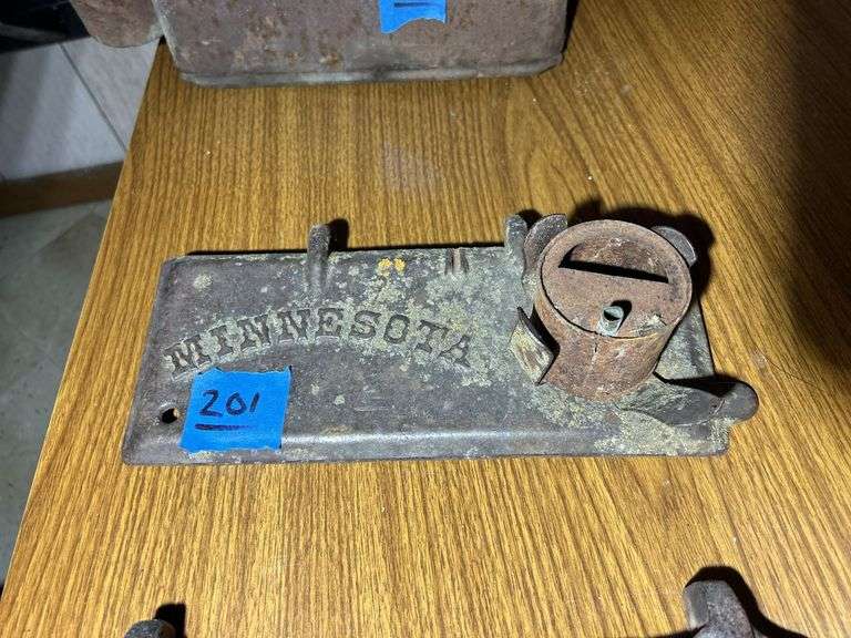 Cast Iron Tool Box Cover From a Minnesota Brand Implement