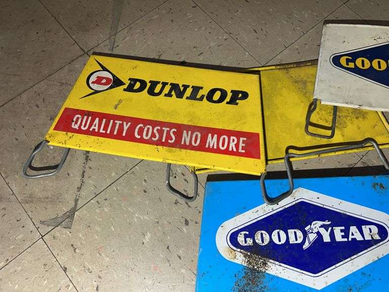 Goodyear & Dunlop Metal Tire Stands