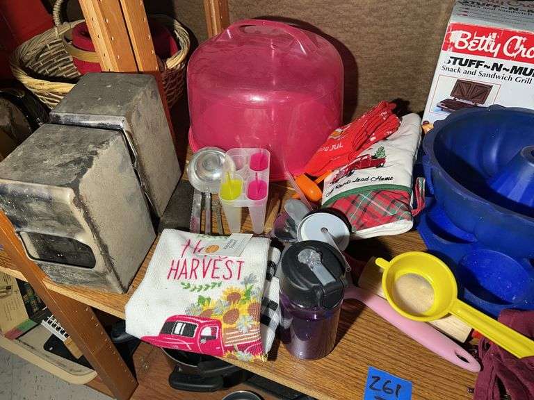 Shelf Full of Kitchen Type Items