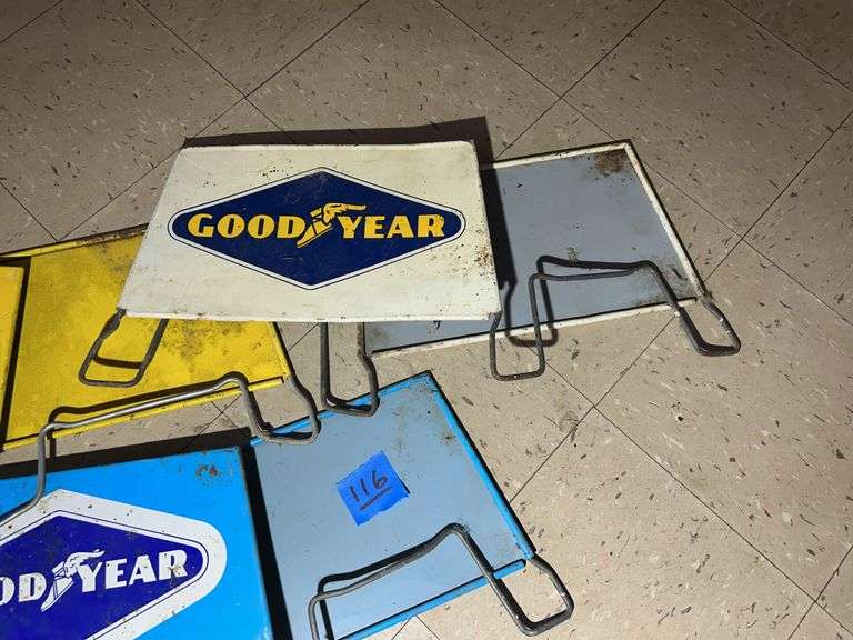 Goodyear & Dunlop Metal Tire Stands