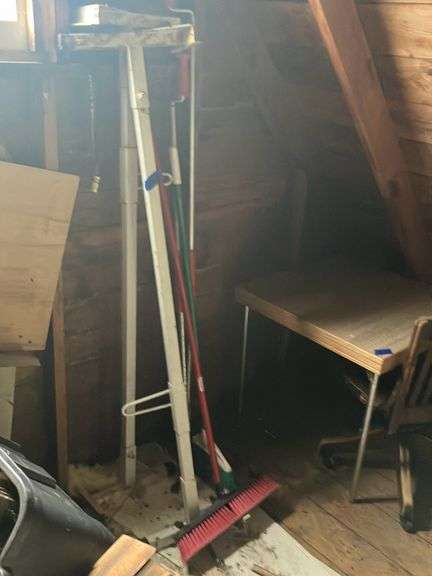 Ladder Rack, Brooms, & Sewer Snakes
