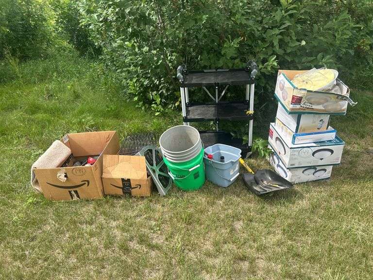 Jumper Cables, Toilet Parts, Folding Cart, Folding Hand Cart, New Light Fixtures, & More