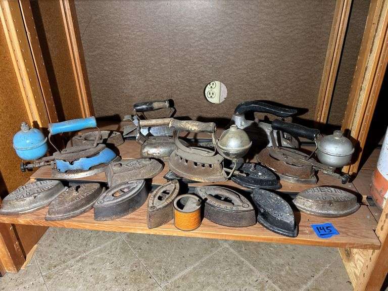 Collection of Irons & One Fuel Can