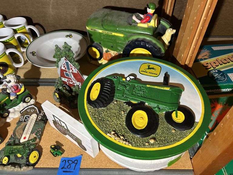 John Deere Canisters, Coffee Cups, Collector Plates, Cookie Jar, Figurines, & More
