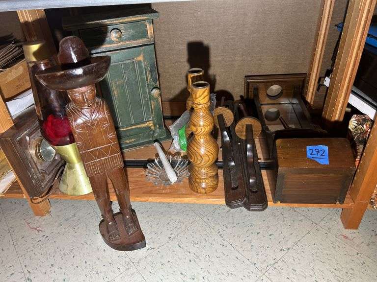 Lava Lamp, Candle Holders, Mexican Statue, & More