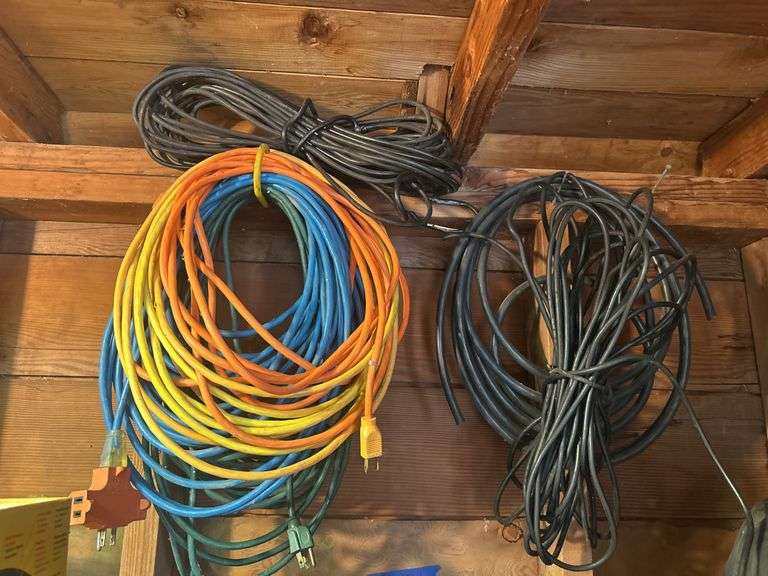 Collapsible Cart, Extention Cords, & Other Cords