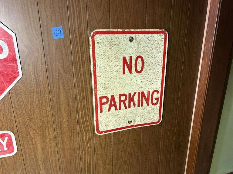Stop, 4 Way, & No Parking Signs