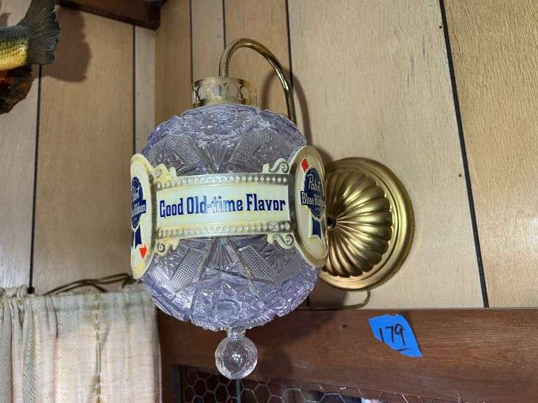 Pabst Blue Ribbon Rotating Sconce Light