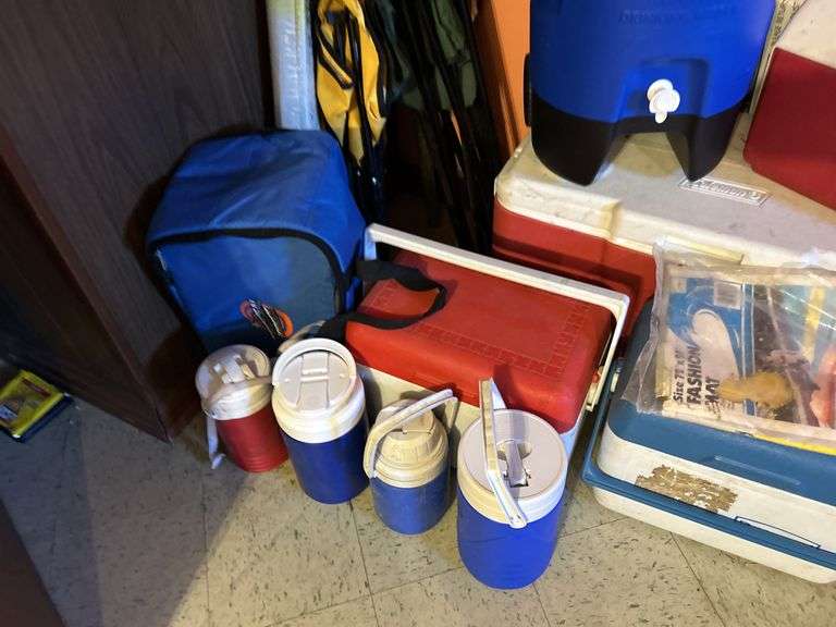 Folding Chairs, Umbrellas, & Coolers