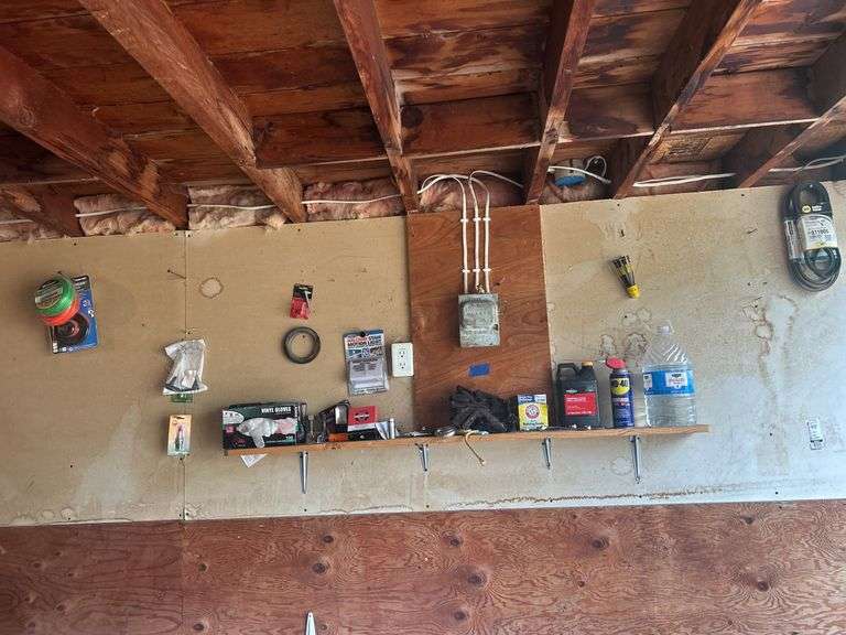Small Group of Items on the Wall & Shelf