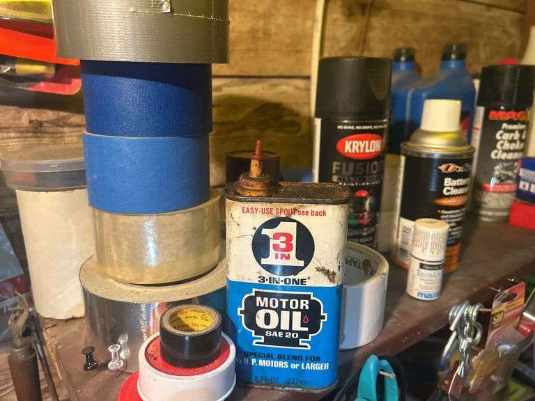 Contents of Shelf - Screwdrivers, Tools, Automotive Fluids, Magnets, & More